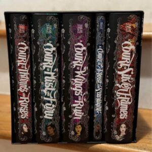 A court of torns and roses + nerdy ink dust jacket